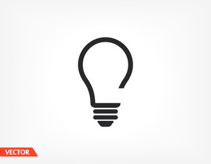 bulb icon Vector Eps 10 Lorem Ipsum Flat Design light lamp symbol
