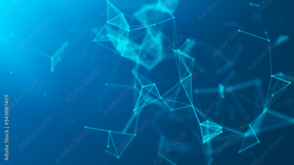 Poster abstract blue digital background. big data visualization. science background. big data complex with 