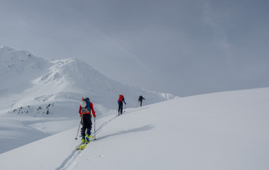 Fototapeta na wymiar Ski touring 