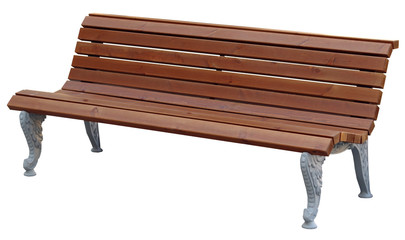  Park Bench Isolated on White