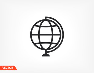 Globe icon Vector Eps 10 Lorem Ipsum Flat Design globe planet map vector