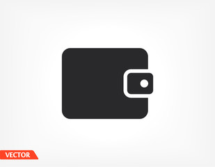 wallet icon. Vector Eps10 . wallet icon vector graphic Flat Design dollar bank illustration