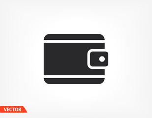 wallet icon. Vector Eps10 . wallet icon vector graphic Flat Design dollar bank illustration