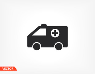 ambulance icon. Ambulance vector EPS 10. Lorem Ipsum Flat Design. medicine. help people. flat design style. made in the background for your swimming in any direction.