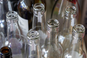 Bouteilles d'alcool vides