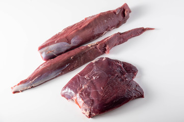 isolated venison image ,loin and round - obrazy, fototapety, plakaty