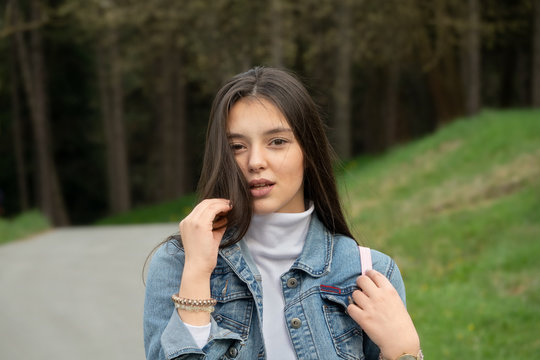 Portrait of fashionable young girl