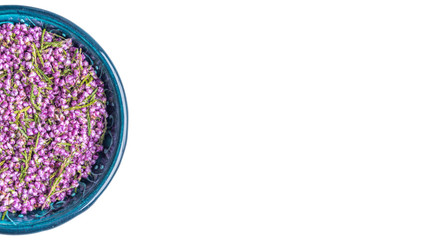 Heather dried tea isolated on white