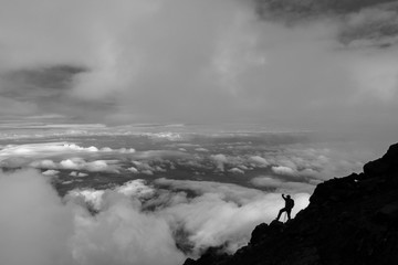 clouds over the mountains