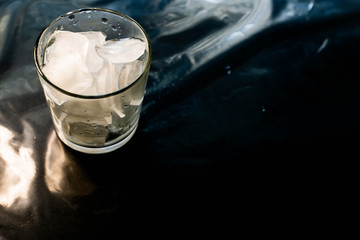 Ice cubes in a glass