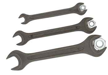 Wrenches and screws nuts