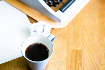Typewriter on the table