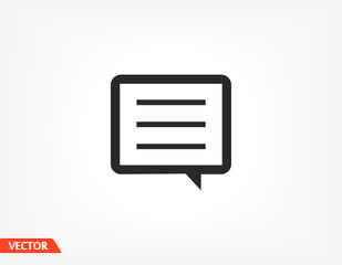 message icon. Vector Eps 10 . Design Flat illustration best sms