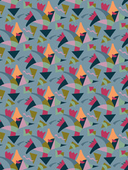 Seamless pattern with different geometric forms