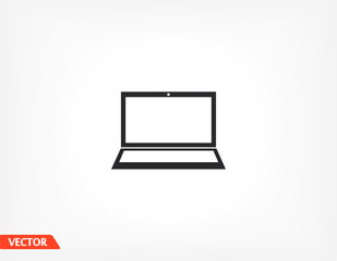 laptop icon, Vector Eps 10. Lorem Ipsum Flat Design