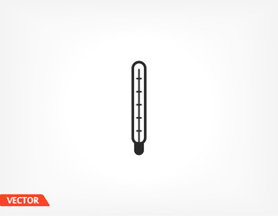 Medical thermometer icon. Vector Eps10 . thermometer shows temperature Flat Design