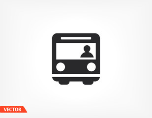 Bus icon. Vector Eps 10. bus tour. bus business Flat Design transportation