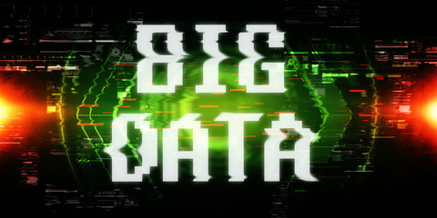 
2d illustration abstract Big data 