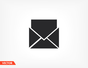 Postal envelope. envelope icon. Vector envelope EPS 10. Flat design. The work is done for your use. work with the background