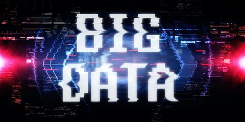
2d illustration abstract Big data 