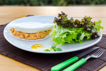 tapioca with salad, natural food