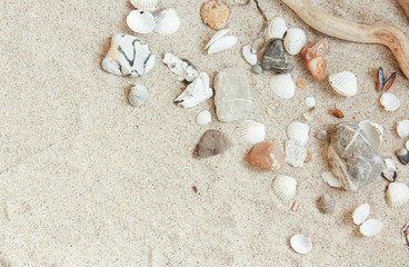 Fototapeta na wymiar Strand Sand Hintergrund Textur Ostsee Urlaub