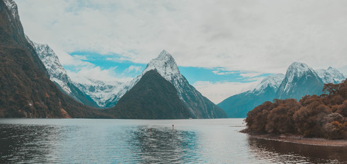 The mountains of milford sound in new zealand