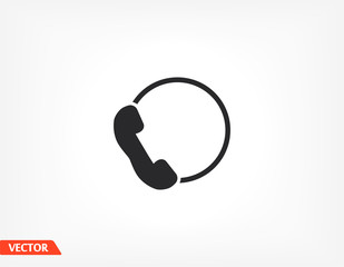 Phone icon. Phone icon flat style. infinity phone. Home style. Vector EPS 10. Flat design.