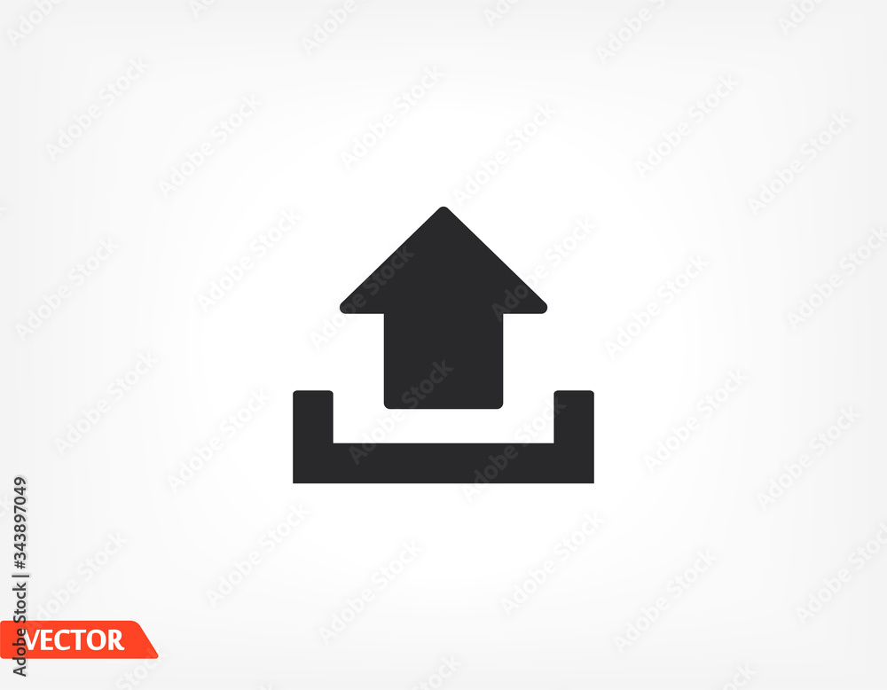 Wall mural Upload icon . Vector Eps 10 . Lorem Ipsum Flat Design