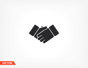 Business handshake. contract people agreement flat vector icon for apps and websites. two hands. Vector graphics. handshake icon. 10 eps handshake
