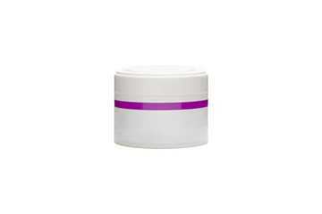 blank packaging clear cosmetic cream pot isolated on white background with clipping path ready for product design