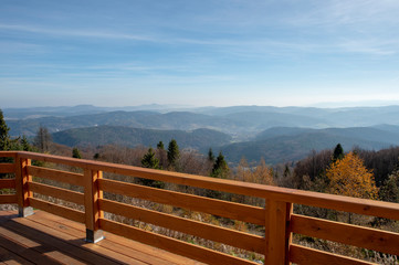 Fototapeta premium Mountain Jaworzyna Krynicka in Beskid Sądecki