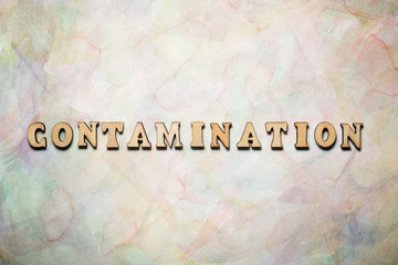 Obraz premium Contamination text