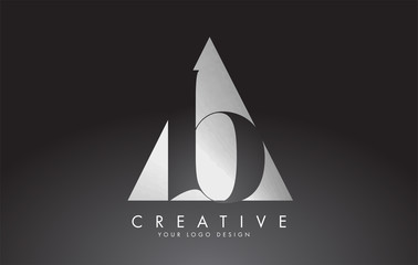 Black and Silver AB A B Letters Logo with a geometric design.