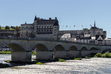 View of Amboise in Loire valley in France