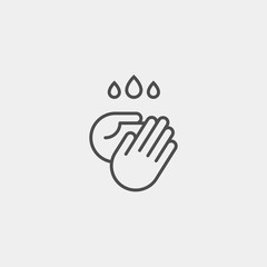 Fototapeta premium Hand wash flat vector icon. Clean hands flat vector icon
