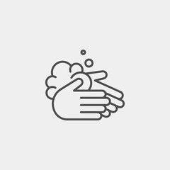 Hand wash flat vector icon. Clean hands flat vector icon