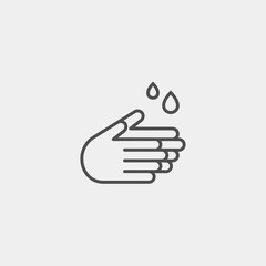 Hand wash flat vector icon. Clean hands flat vector icon
