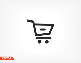 Remove from Shopping Cart icon. Vector Eps 10. Lorem Ipsum Flat Design