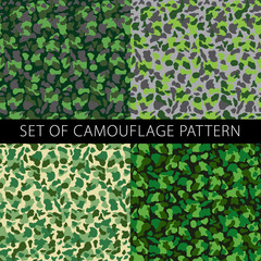 vector colorful patterns for all seasons. Set of camouflage Vector EPS SEAMLESS KHAKI. military background for army design