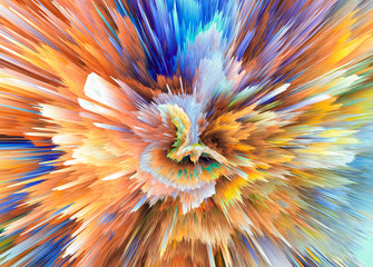 Obraz premium Modern and trendy colorful 3d explosions for design of backgrounds, walls ,interiors ,screensavers.