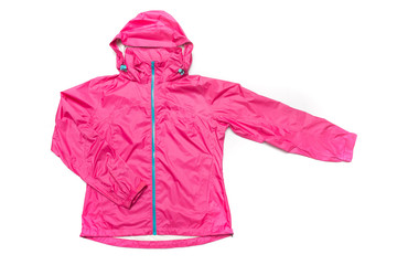 Pink and blue zipper windbreaker hiking jacket, rain proof jacket coat hoodie, track jacket sport...