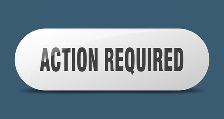 action required button. action required sign. key. push button.
