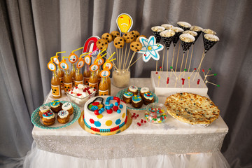 birthday cake with candles