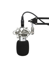 condenser microphone isolated on white