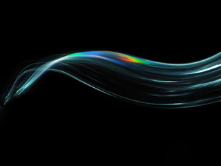 Lines and curves with textures and chromatic colors made in light painting