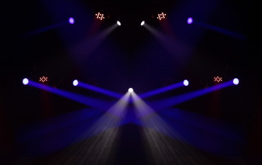 Abstract texture background for design. Stage light and smoke on stage, lighting and spotlights.