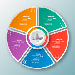 Abstract 3D Paper Infographics. Business template .Vector illustration