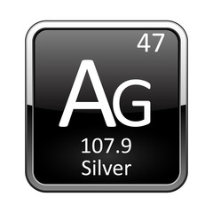 The periodic table element Silver. Vector illustration