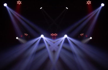 Abstract texture background for design. Stage light and smoke on stage, lighting and spotlights.